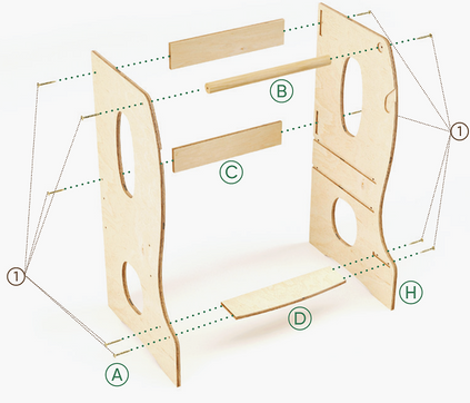 Podest kuchenny Montessori