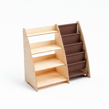 Średnia półka dziecięca na książki i zabawki