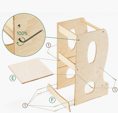 Podest kuchenny Montessori