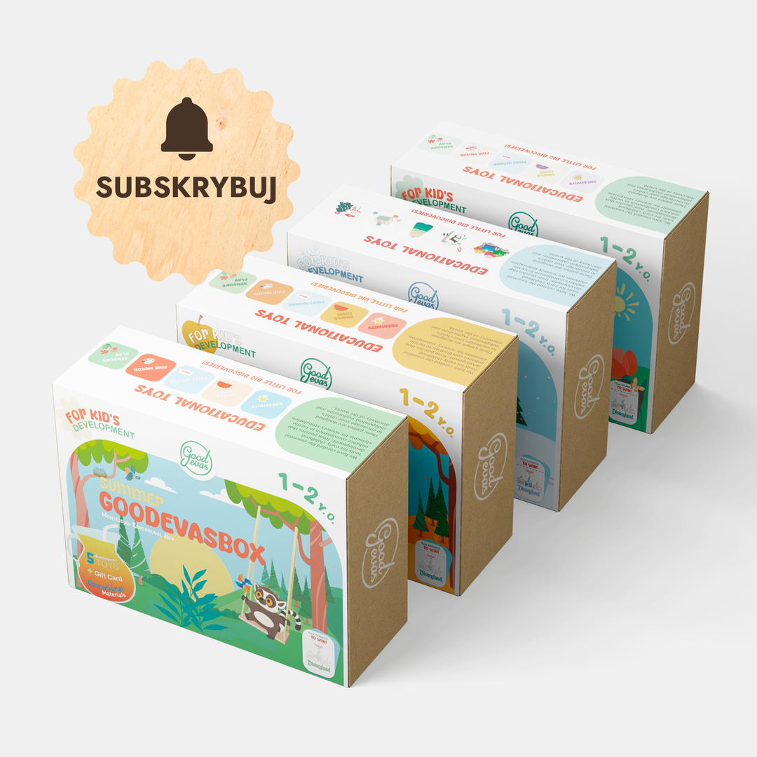 Roczna subskrypcja zestawów do zabawy (1–2 lata) — GoodevasBox