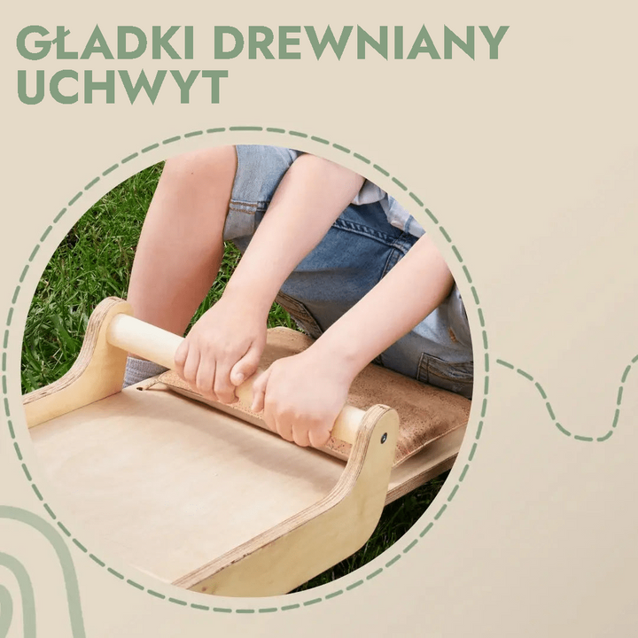 Drewniana huśtawka wagowa dla dzieci – ważka Montessori