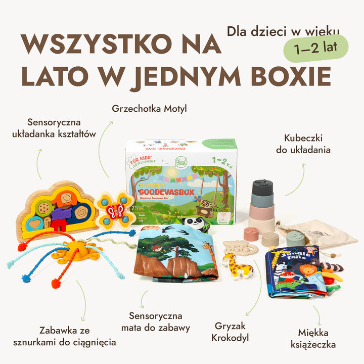 Letni zestaw zabawek dla dzieci (1–2 lata) — GoodevasBox