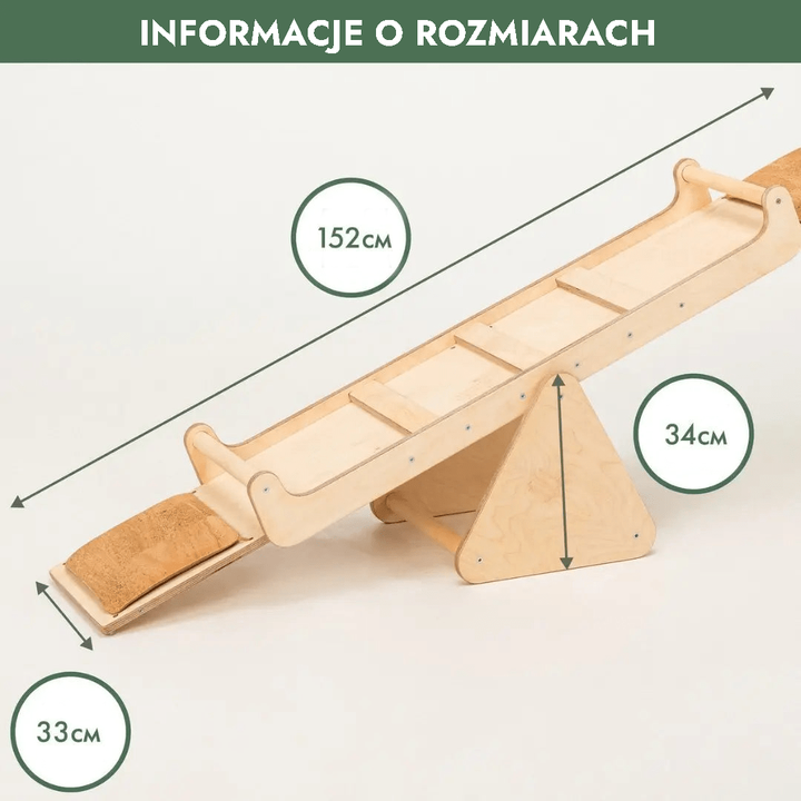 Drewniana huśtawka wagowa dla dzieci – ważka Montessori