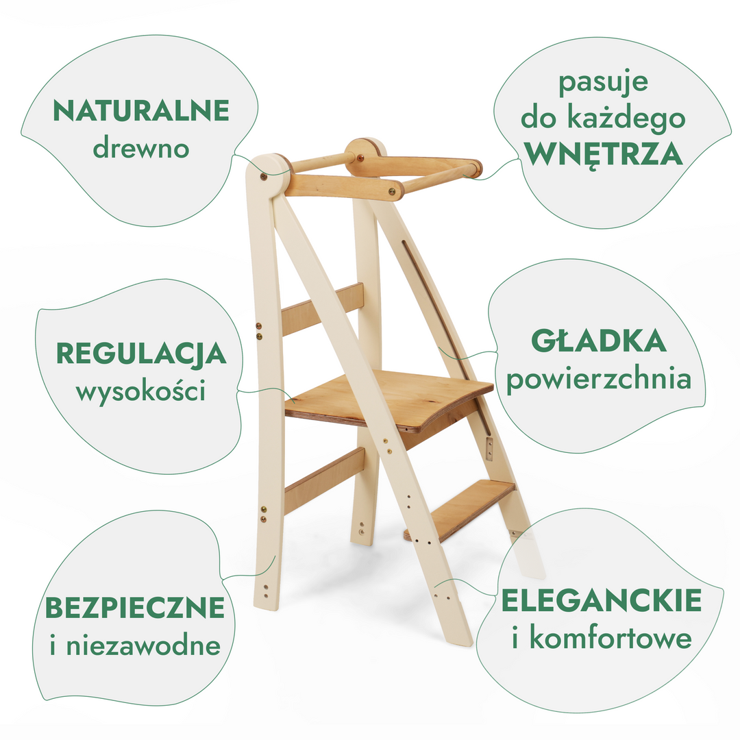 Taboret dziecięcy o regulowanej wysokości