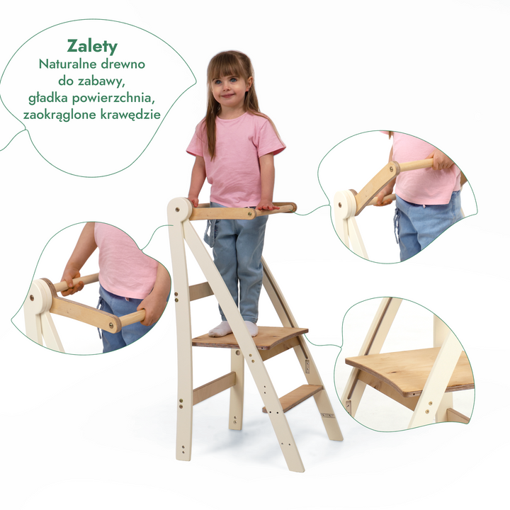 Taboret dziecięcy o regulowanej wysokości