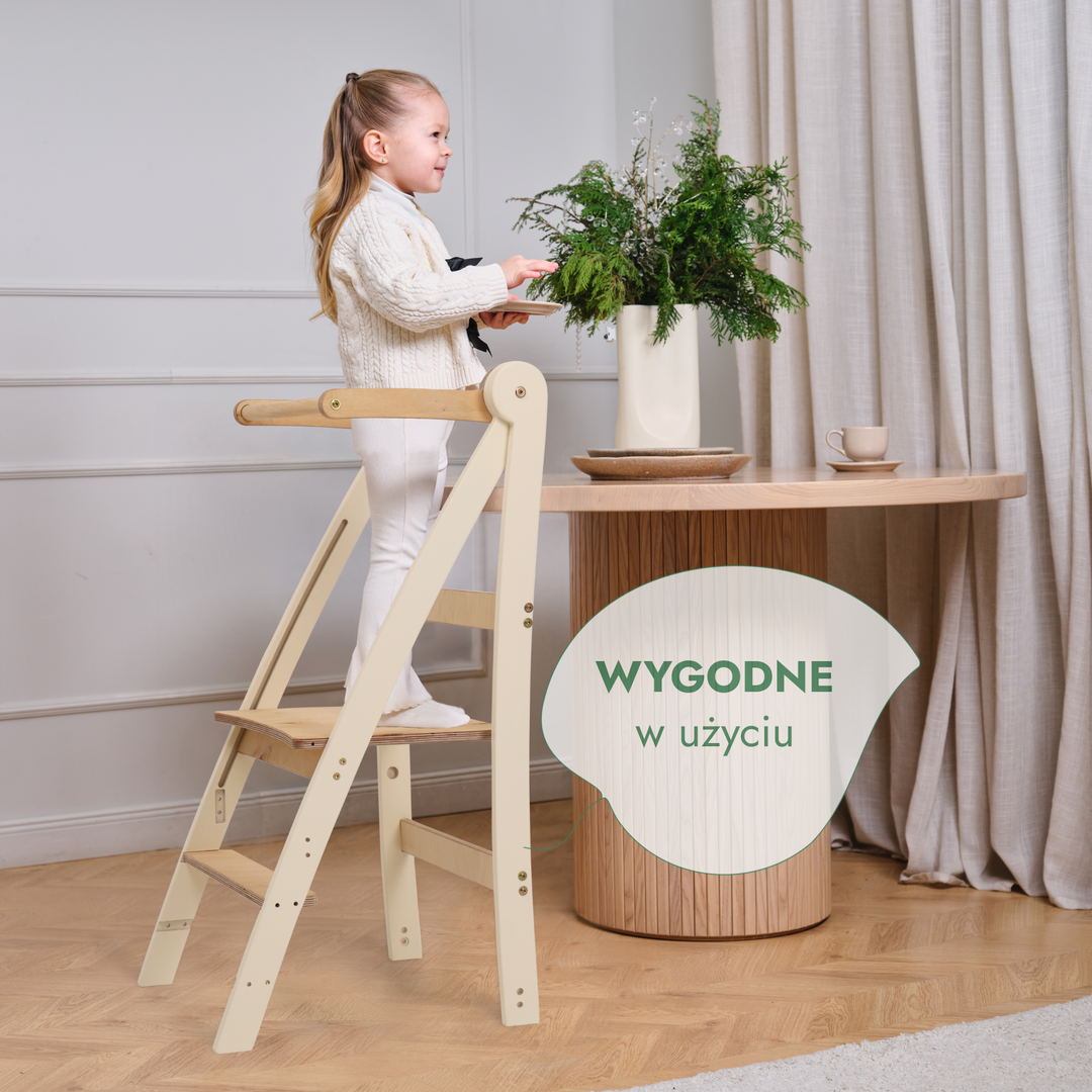 Taboret dziecięcy o regulowanej wysokości