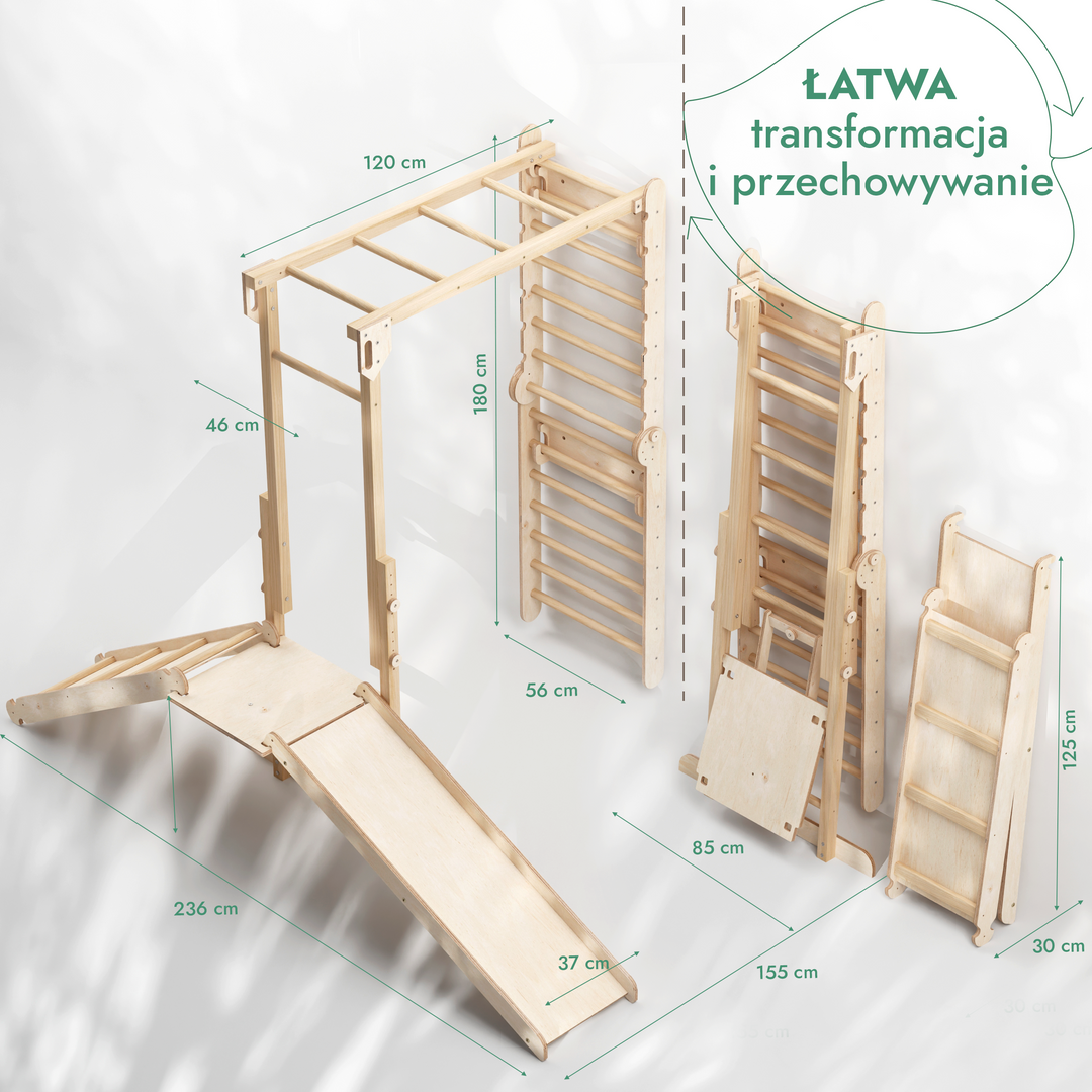 Zestaw zabaw  do ścian szwedzkich