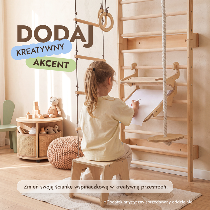 5-in-1 Drabinka gimnastyczna dla dzieci z drążkiem i zestawem huśtawek 3w1