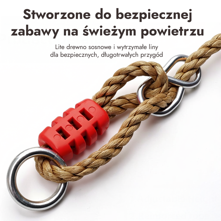 Zestaw huśtawka 2w1: trapez + kółka gimnastyczne