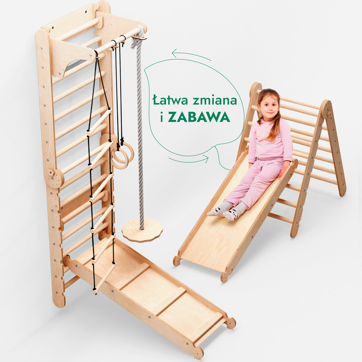 6‑w‑1 ścianka wspinaczkowa do wnętrza – „Używany – jak nowy”