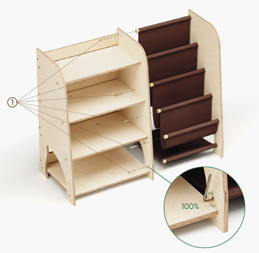 Półka dziecięca na książki i zabawki – duża